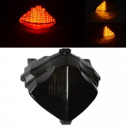 Mayitr High Quality 12V Motorcycle Smoke LED Tail Light Turn Signal Lamp Taillight for Yamaha YZF R1