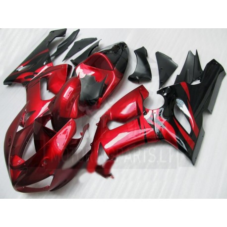 NT Black Red Flames Fairing Fit for Kawasaki Ninja 2007 2008 ZX6R ZX-6R Injection Mold ABS Plastics Aftermarket Bodywork Bodyframe 07 08 A019 