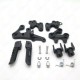 For 07-14 Honda CBR600RR CBR 600RR Front Footpegs Foot pegs Footrest Rests Pedals Bracket BLACK SILV
