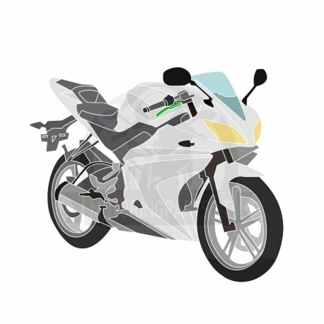 Yamaha YZF-R125 2014-2018 plastikų komplektas