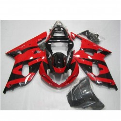 Customize red black motor road Injection fairing for SUZUKI K1 GSXR600 01 02 03 GSXR 750 2001 2002 2